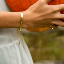 Load image into Gallery viewer, Herringbone Bracelet Gold Vermeil
