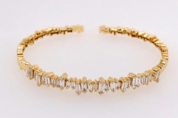 Baguette CZ Bracelet Thin