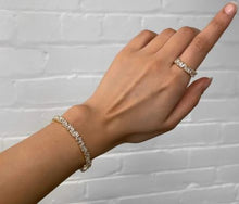 Load image into Gallery viewer, Baguette CZ Bracelet Thin
