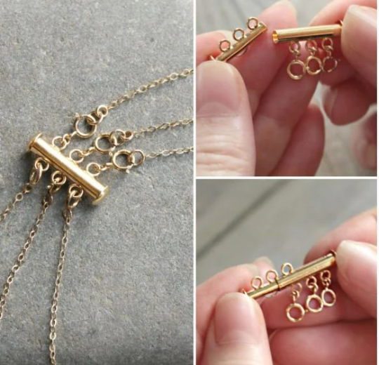 Necklace Separator in Gold or Silver Gold